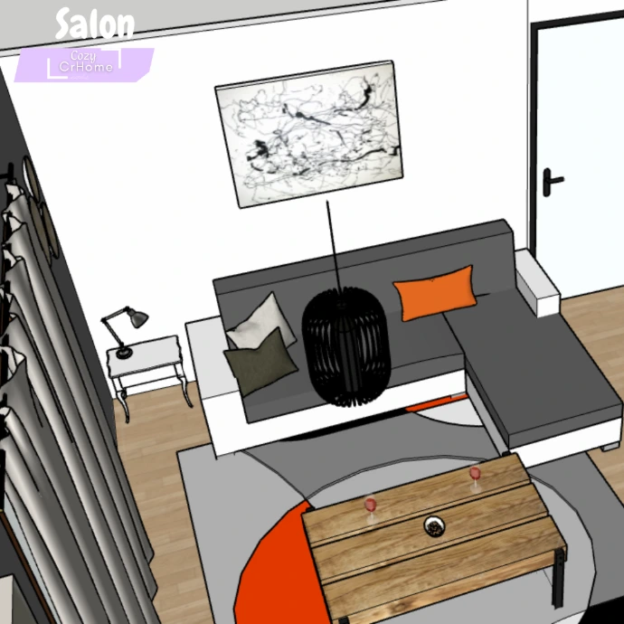 Modélisation 3D Salon Industriel Farmhouse