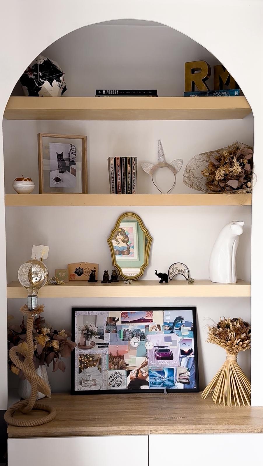 Bibliothèque chambre cosy