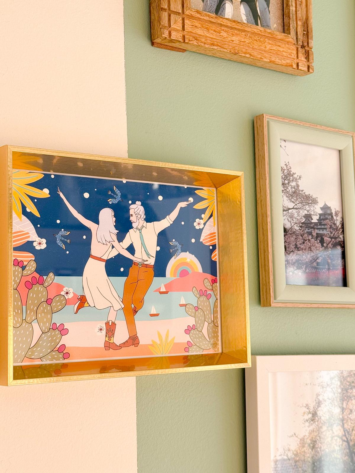 cadre tête de lit chambre cosy après